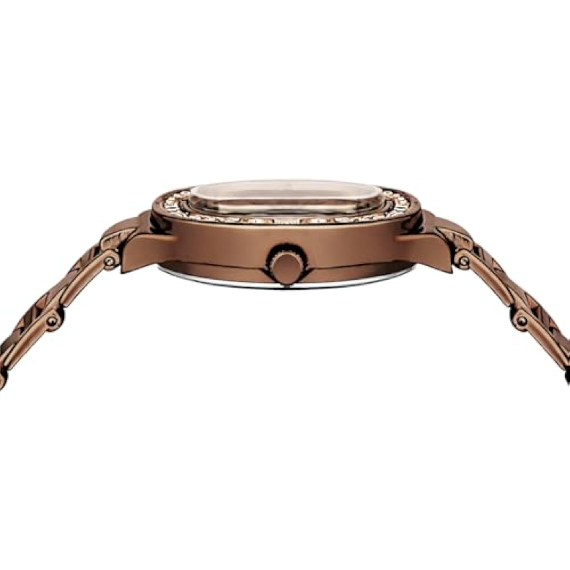 Brown/Rose Gold/Silver Plated Bracelet Analog Watch for Women