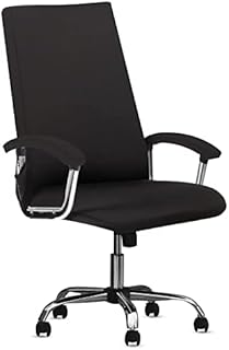 Office Chair Covers with Armrest Cover, Seat Cover and Backrest Cover Computer Chair Slipcovers Stretchable Elastic Universal Desk Rotating Chair Slipcovers Protector (Black)
