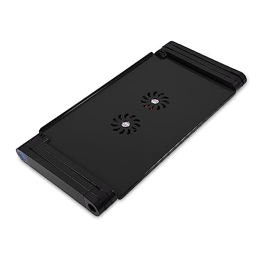 Base plegable para laptop con ventiladores, negro miniatura 1