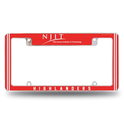 Rico Industries NCAA New Jersey City Gothic Knights 12" x 6" Chrome All Over Automotive License Plate Frame for Car/Truck/SUV