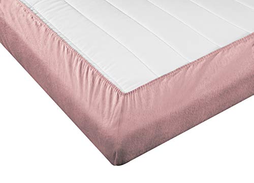sleepling Biber Spannbetttuch | Feinbiber Spannbettlaken | Made in Germany | 100% Baumwolle | Matratzen bis 23 cm Höhe | Rundum Gummizug | Ökotex | waschbar 60 Grad | 120 x 200, rosa - Image 4