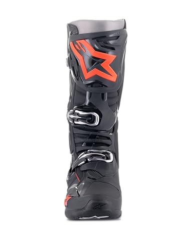 Image of Alpinestars Tech 10 Boots, High-Performance Motocross Boots, CE-Certified, 7, Black /Red Fluo