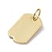 DanLingJewelry 10 pcs Metal Charms Real 18K Gold Plated Rectangle Word Good Luck Charms for Jewelry Making DIY Bracelet Necklace 15x9mm