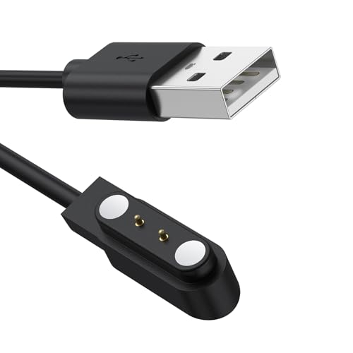 Amzpas Chargeur Montre Connectée, Câble USB 2 Broches de Charge Magnétique pour Smartwatch, Câble de Recharge pour Montre Intelligente Universel,...