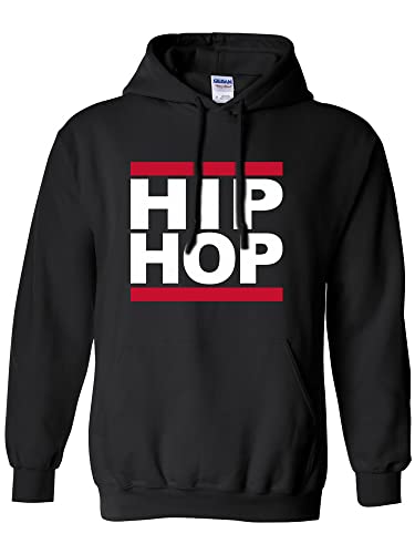 zerogravitee HIP HOP Hooded Sweatshirt in Black
