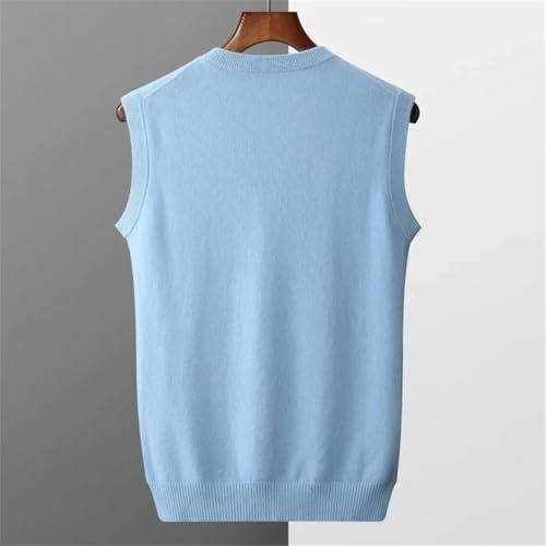 Men's V-Neck Sleeveless Knitted Pullover Classic Winter Warm Waistcoat Relaxed-Fit V-Neck Sweater Vest2