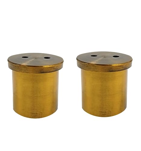 Image of Atlantic Stainless Steel Wall to Wall Bracket Conceal Socket for 1 inch Curtain Rod, Curtain Bracket, Rod Rail Bracket, Material Stainless Steel, Colour Antique Finish, 2 Pieces
