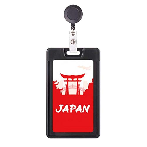 Porte-badge rétractable design Japon étui carte accès enrouleur bureau