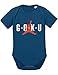 Tee Kiki Air Goku Body Dragon de algodón orgánico Ball Son Proverbs Baby Romper para niños y niñas de 0 a 12, Größe2:80/10-12 Meses, Baby:Azul Oscuro