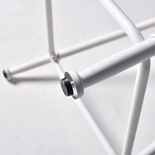 Gwarez Set Of 2 Modern Indoor Outdoor Chairs- White Metal Stackable Patio Chairs-Backrest Chair For Cafe & Coffee Shop -E-Coating Rust Resistant, Without Cushion #TOP5