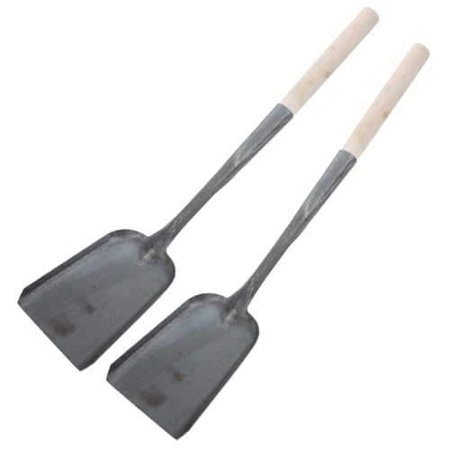 Alipis 2 piezas Pala para Chimenea y Barbacoa de Resistente con Mango de Madera para Limpieza de Cenizas y Hogar y Cocina