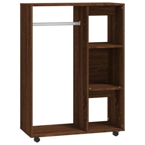 vidaXL Armario Ropero Guardarropa Closet Organizador de Ropa Aparador Dormitorio Muebles Madera Contrachapada Color Roble Marrón 80x40x110 cm