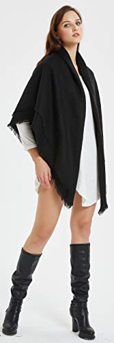 VIVIAN & VINCENT Soft Classic Luxurious Blanket Solid Color Square Scarf Wrap3