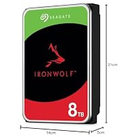 Seagate IronWolf 8 TB interne Festplatte NAS HDD, 3.5 Zoll, 5400 U/Min, 256 MB Cache, SATA 6 Gb/s, silber, inkl. 3 Jahre Rescue Service, Modellnr.: ST8000VN002 – Ansicht 8
