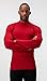 DEVOPS 2 Pack Men's Thermal Turtle Mock Neck Shirts, Compression Long Sleeve Tops (Small, Black/Red)
