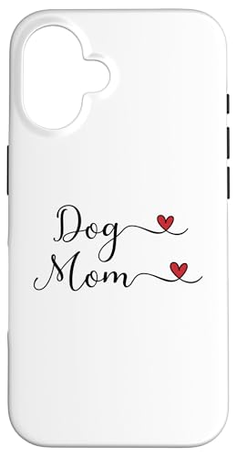 Dog Mom - I heart Dogs �^�C�|�O���t�B�f�U�C�� �X�}�z�P�[�X iPhone 16 �p