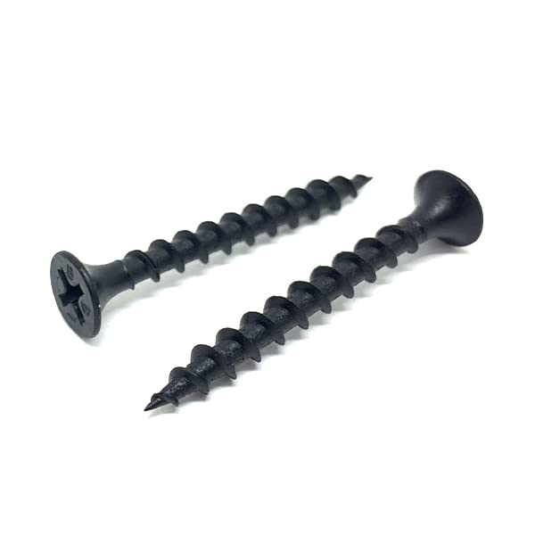 (200 Pieces) #7-9x1-1/2" Steel Bugle Head Drywall Screws Piercing Point UNC Coarse Phos & Oil
