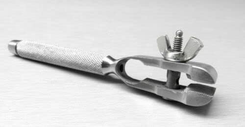Hand Vise Hand Held Clamp Tool Universal Work Holder 5/8 Wide Jaws Hollow Handle By JTS Metal
