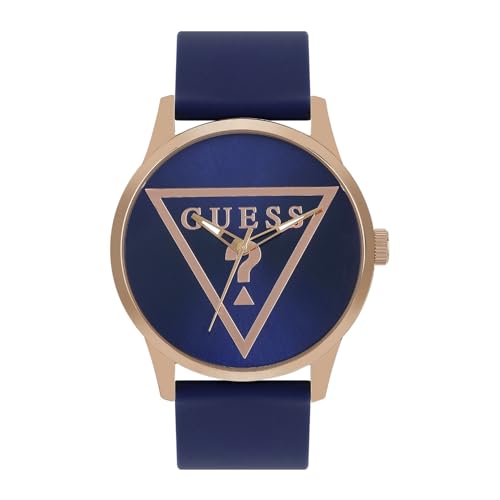 Image of Guess Round 43mm Blue Dial Analog Men Watch - U1409G4M