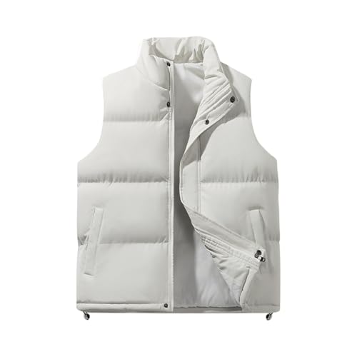 Black Puffer Vest Men Quilted Vest No Hood Zip Up Padded Jacket Coat - image 7