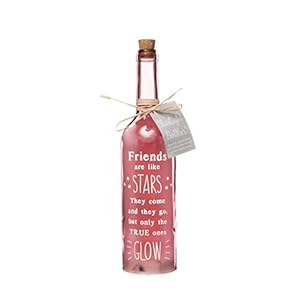 Boxer Gifts Light-Up LED Friends Are Like Stars Glass Starlight Bottle Gift | Cute Friendship Gifts For Women | Special & Sentimental Best Friend Presents For Women On Birthday & Christmas