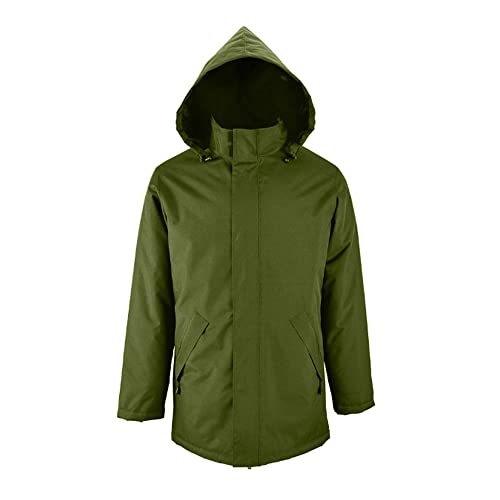 Manteau rembourré chaud unisexe vert foncé vêtement d'hiver taille M