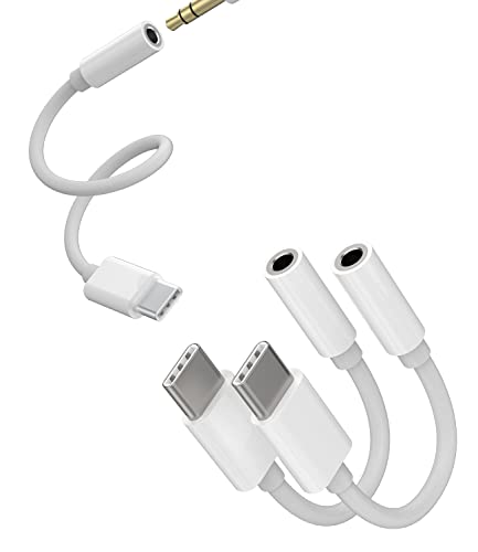 USB-C - 3.5mmA_v^[ DAC wbhtHXvb^[ (3pbN) Type C AUX WbNR[h hO I[fBIRlN^[P[u Samsung Galaxy S23 LG Pixel iPhone 15 Pro Max 