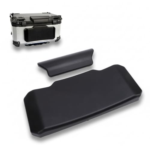 Yanmis Motorrad Top Hülle Rückenlehne, Universal Motorcycle Back Polster Top Box Trunk Kissen für 80L 85L 100L Top Box mit Weichem PU Leder Support Selbstklebstoff
