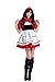 Produktbild thematys® Rotkäppchen Kleid Kostüm Set für Damen Kleid Umhang sexy Red Riding Hood - Fasching, Karneval, Party & Halloween - Einheitsgröße 160-170cm