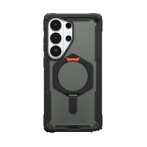 Image of Urban Armor Gear UAG Designed for Galaxy S26 Ultra 5G Case, Plasma XTE - Compatible with Magnetic Charging with Kickstand, Transparent Rugged Military Drop Tested Protective Cover - Black /Orange