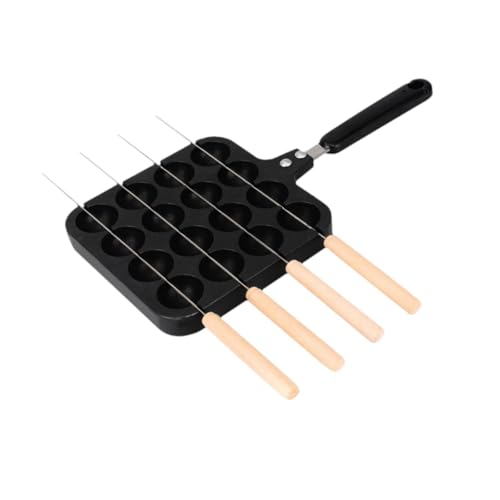 Jojomis Takoyaki Maker Nonstick Grill Pan Cast Aluminum Baking Pan with Forks for Gas & Electric Stoves 14.37 Inch
