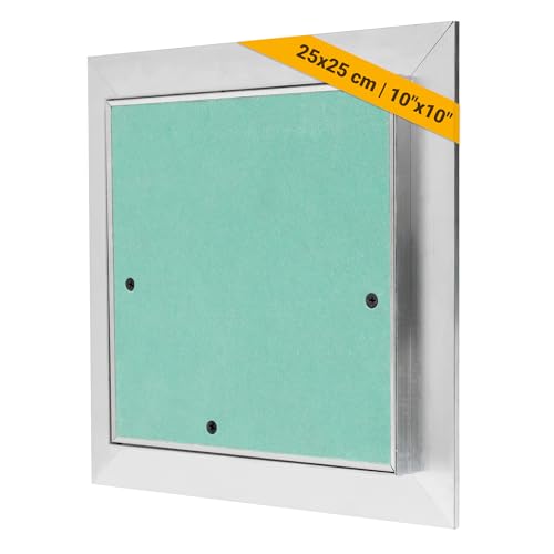 Proxinova Trampilla Pladur 25x25 cm de Aluminio – Caja Tapa Cuadro Electrico Compacta y Desmontable | Ideal Para Acceso Técnico y Oculta Cables, Medidores y Tuberías