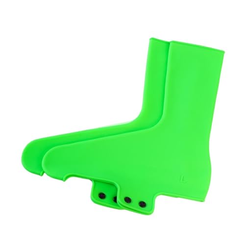predolo 2 piezas cubiertas para zapatos impermeables a prueba de viento de silicona para ciclismo, color verde talla L miniatura 7