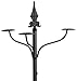 Displays2go Wrought Iron Hat and Coat Rack, Rotates, Total of 31 Hooks, Multi-Tiered, Black, 73