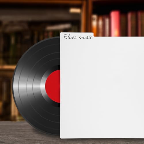 Separadores de vinilos en plástico PP blanco con pestañas, pack de 5 piezas 6
