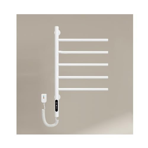 Toallero giratorio con pantalla lcd que soluciona baños pequeños húmedos