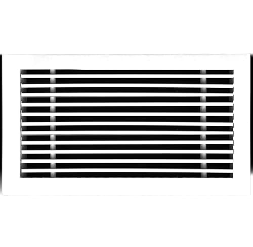HVAC Premium 16"W X 8"H [Duct Opening] Linear Aluminum Clip-On Bar Return Air Grille - White [Outer Dimensions: 17.25"W x 9.25"H]