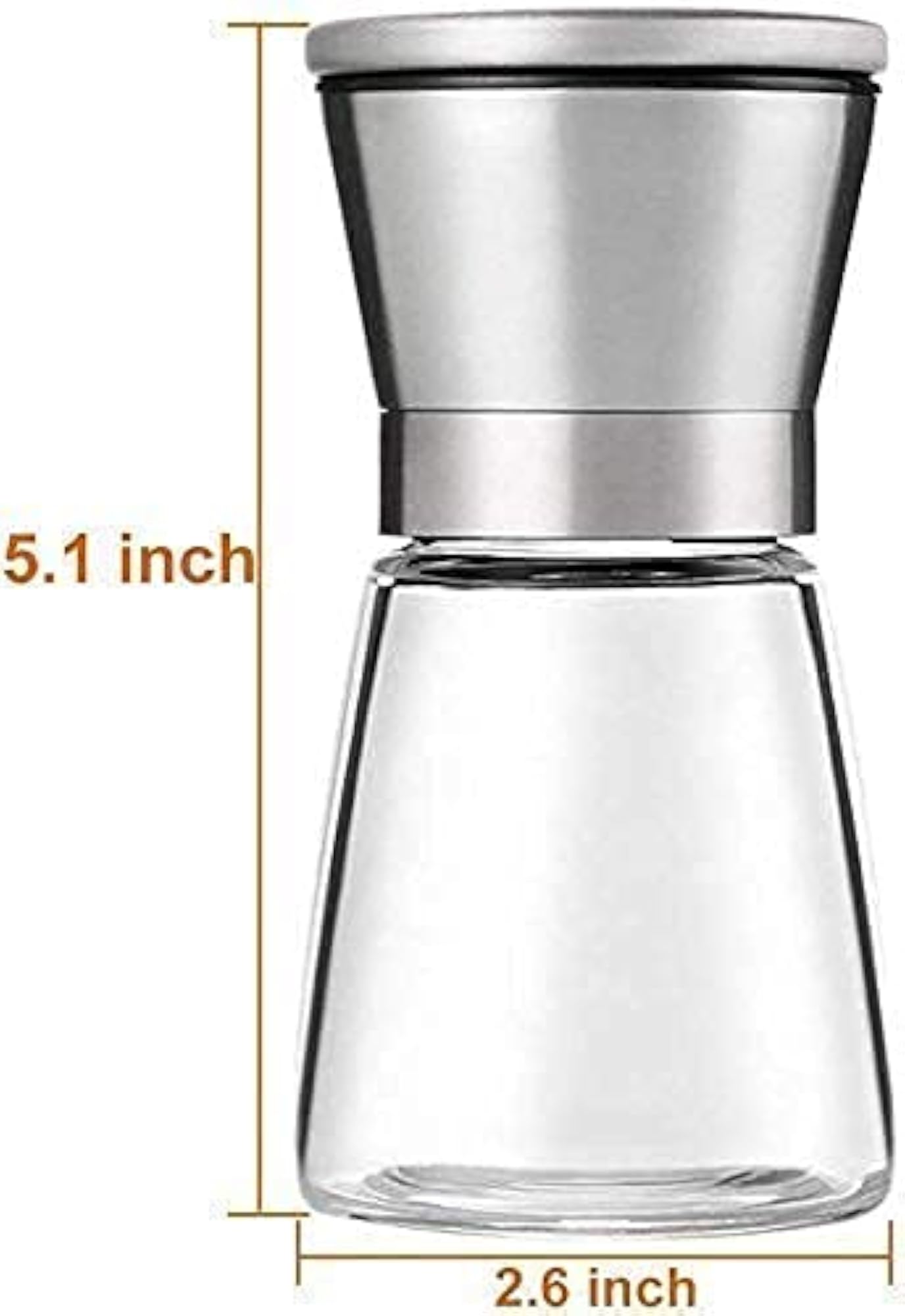 Stainless Steel Salt and Pepper Grinder Set with Adjustable Coarseness