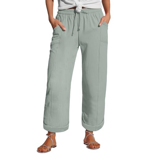 UXSELKCD Hose Damen Sommer, Stoffhose Damen elegant, hot Pants kaufen, Sport Hose, Leggings extra, Damenhosen weites Bein, Tops Teenager mädchen, Damenhose kurzgrösse, anziehsachen