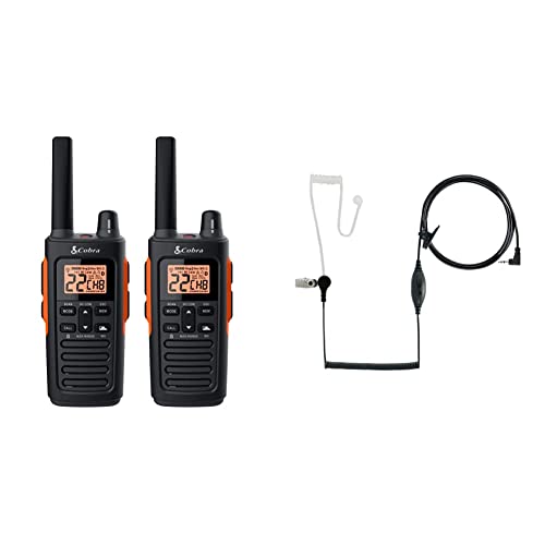 Image of Cobra RX680 Waterproof Walkie Talkies (2-Pack) and Cobra GA-SV01 Surveillance Headset