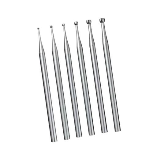 6 Puntas Burr Copa Redonda Predolo 3/32 pulg Shank miniatura 1