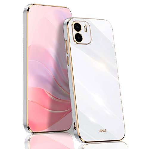 Cover per Xiaomi Redmi A1 A2 Ultra Sottile Antiurto Morbida Bumper Custodia Placcatura Phnom Penh Lusso Anticaduta Case elegante leggero silicone tpu bianco