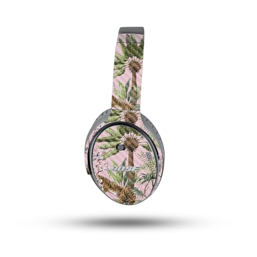 Image of MightySkins Carbon Fiber Skin Compatible with Bose QuietComfort 35 II Headphones - Chinoiserie Jungle | Protective, Durable Textured Carbon Fiber Finish | Easy to Apply