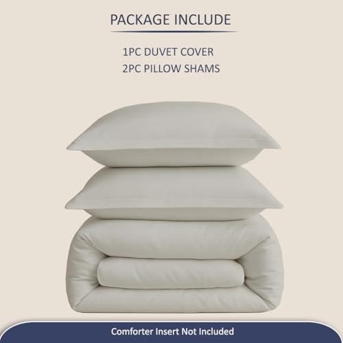 Funda de edredón con cremallera oculta y lazos eBeddy Linens algodón egipcio resistente 6
