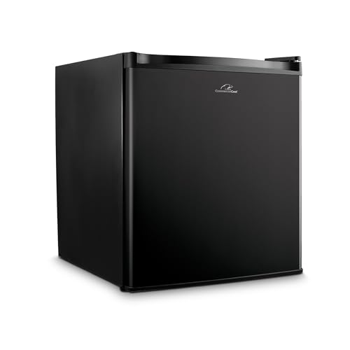 Commercial Cool 1.6 Cu. Ft. Compact Refrigerator, Single Door Mini Fridge with Chiller Compartment, Personal Fridge for Home or Dorm Room, R600a Refrigerant, CCR16B, Black