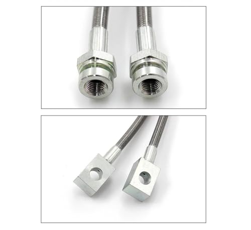 Conductos de freno de acero inoxidable Jeep TJ YJ XJ mangueras reforzadas 89702 MENSUNUBNM 5