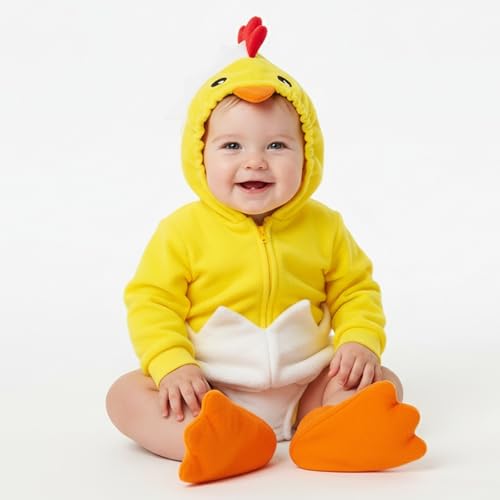 Generico Vestito Carnevale Neonato 2026 Pulcino Set Costume carnevale neonato