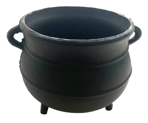Crystalo - Black Painted Cast Iron Cauldron Size- 7 D