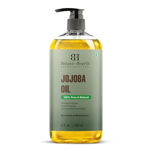 Botanic Hearth Jojobaöl -100% rein kaltgepresst & hexanfrei für Haut- Haar- & Nagelpflege -236ml