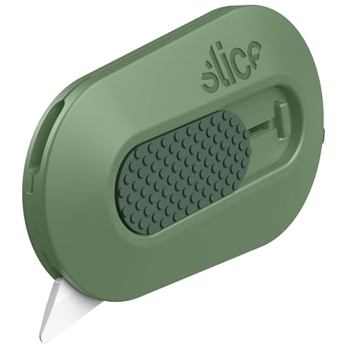 Slice Mini cortador de boxeo retráctil manual de cerámica seguro que dura 11 veces más que el metal, abridor de boxeo, 1 paquete de salvia